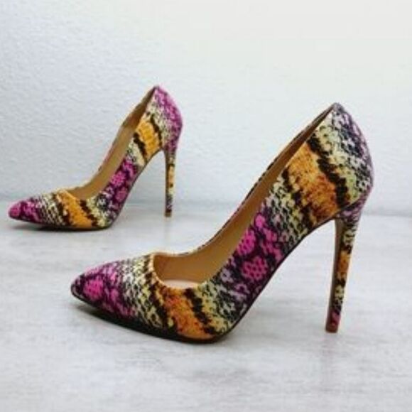 BRAND NEW SHOEDAZZLE STYLISH  MULTICOLOR STILETTO HEELS PUMP - Picture 16 of 16
